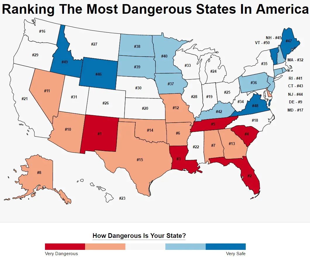 These Are The 10 Most Dangerous States In America RoadSnacks