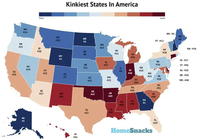 Kinkiest States Map