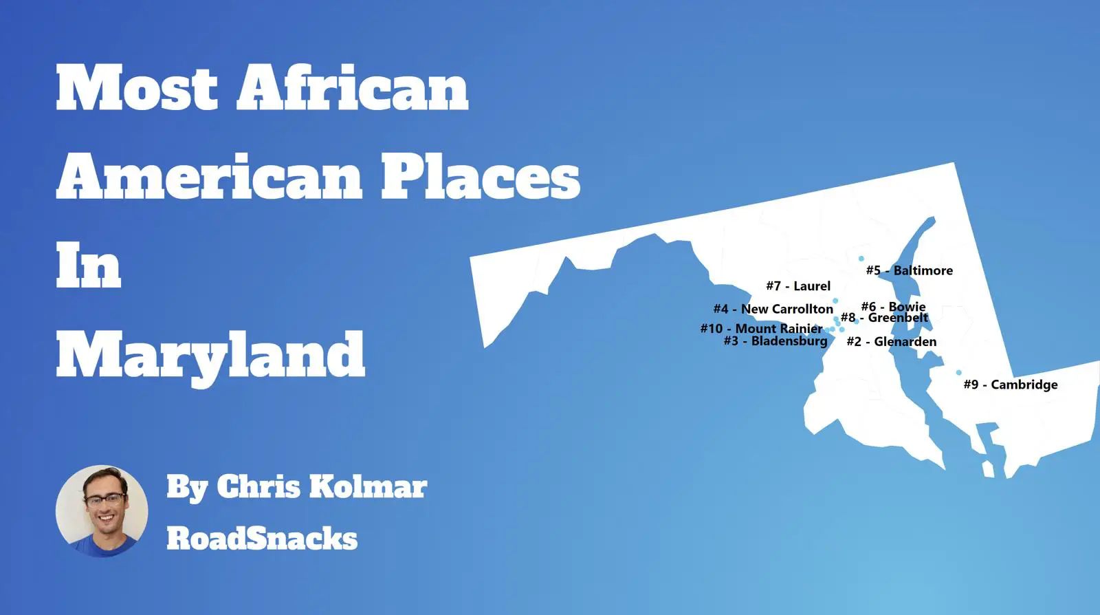 Cities With Highest Black Population In Maryland Map