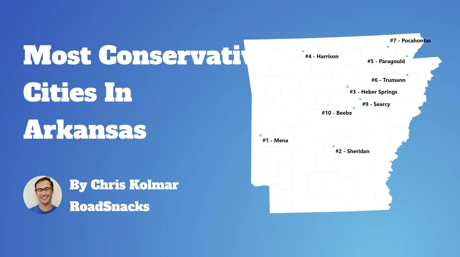 Most Conservative Cities In Arkansas Map