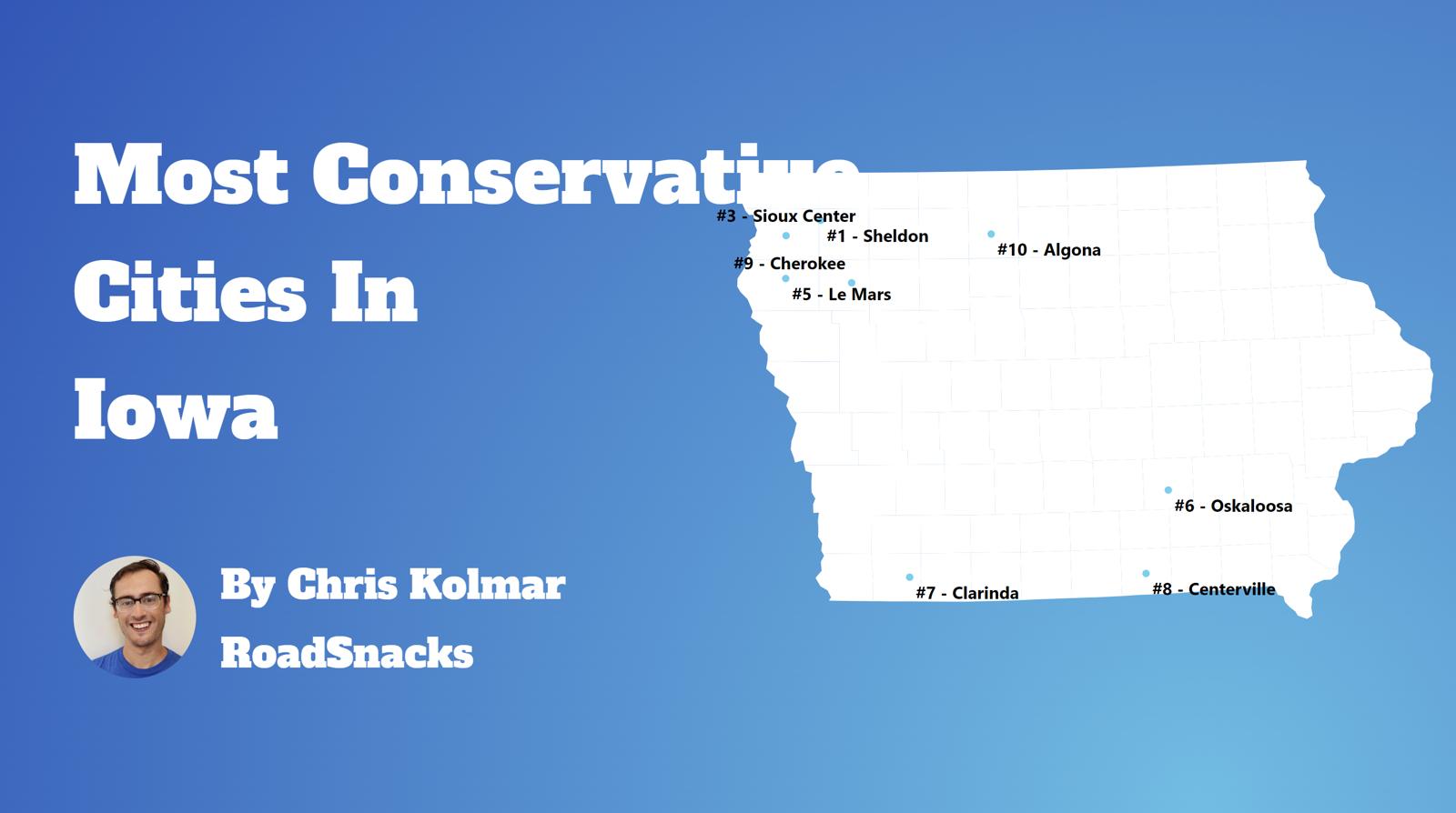 Most Conservative Cities In Iowa Map