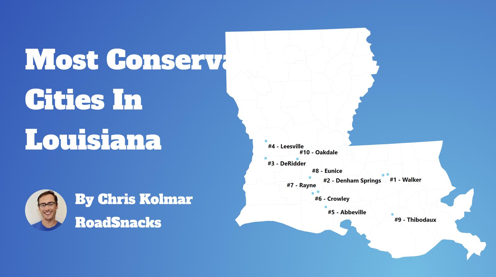 Most Conservative Cities In Louisiana Map