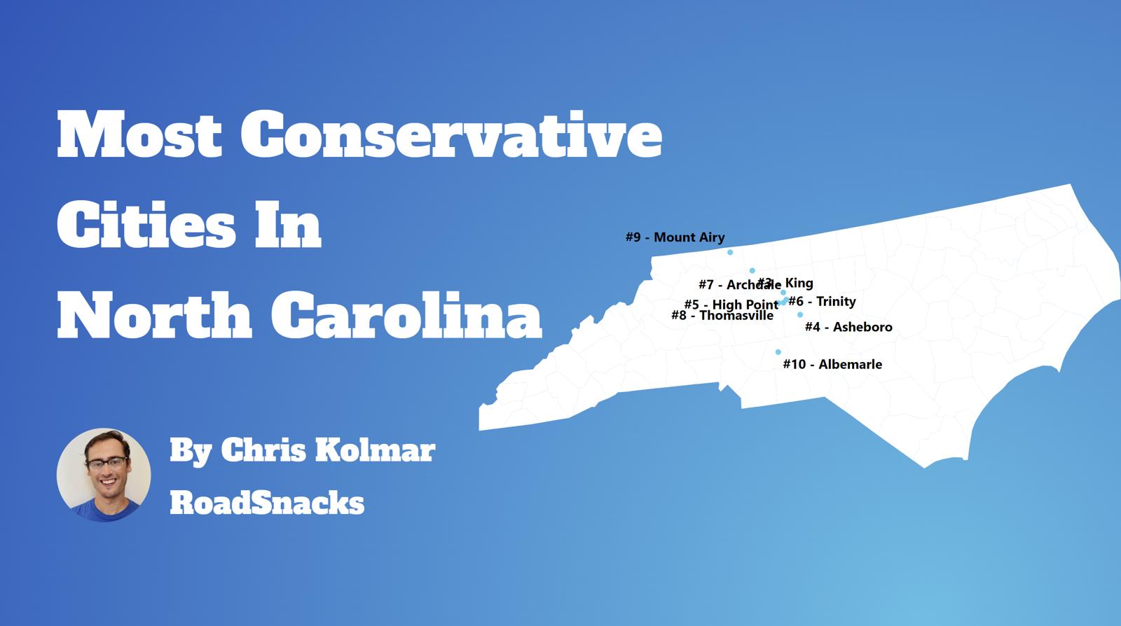 Most Conservative Cities In North Carolina Map