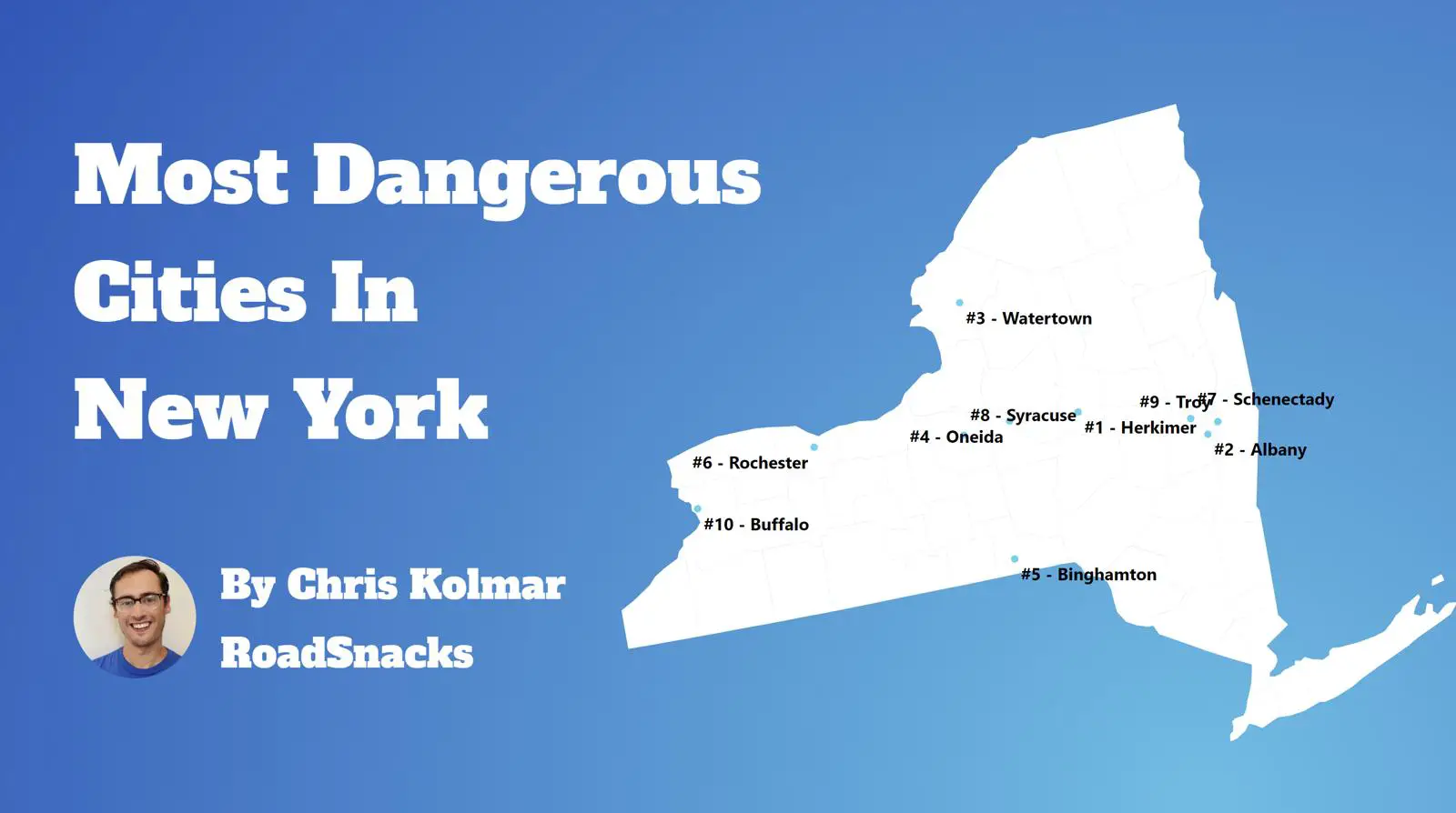 Most Dangerous Cities In New York Map