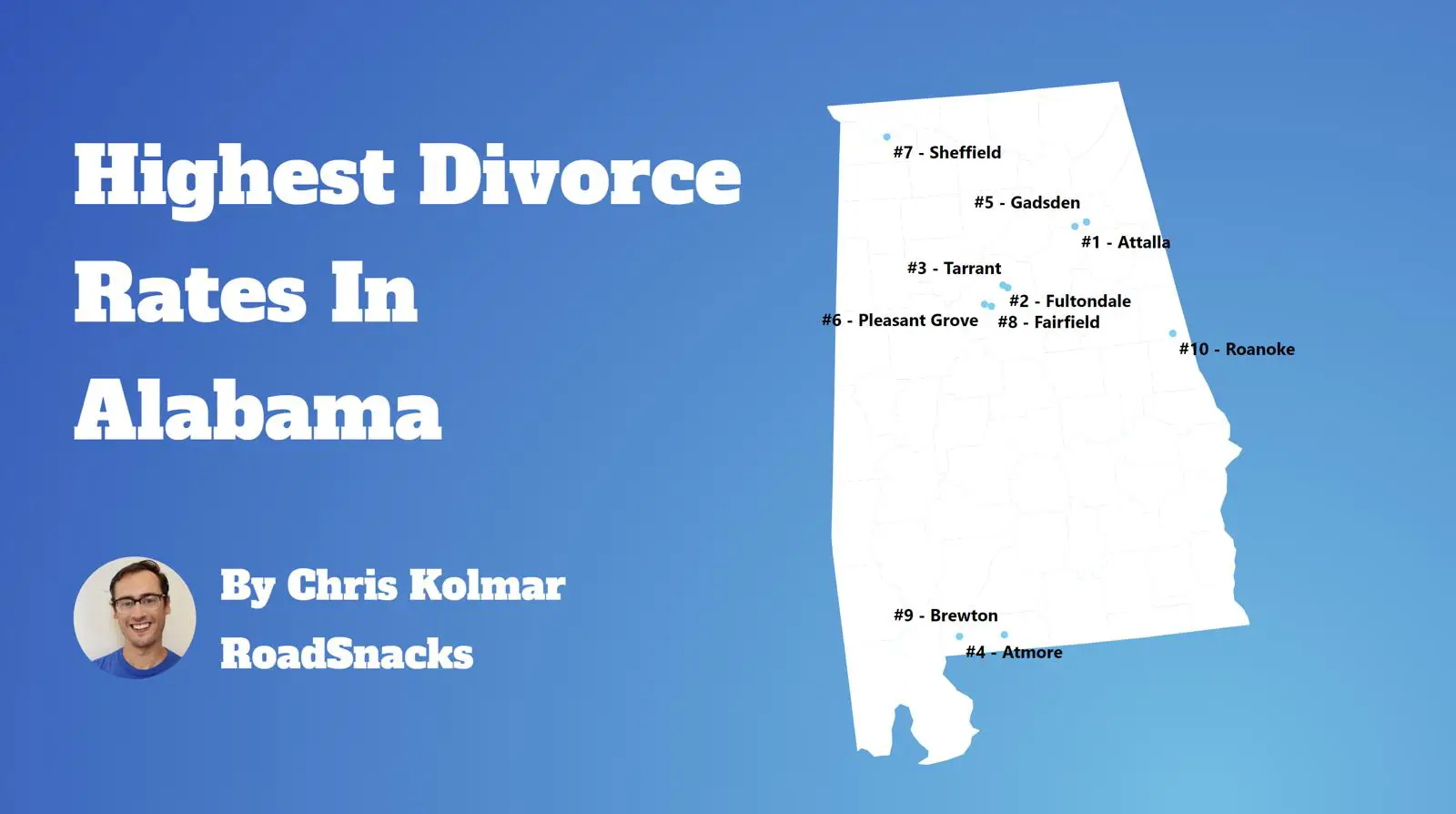 Cities With Highest Divorce Rate In Alabama Map