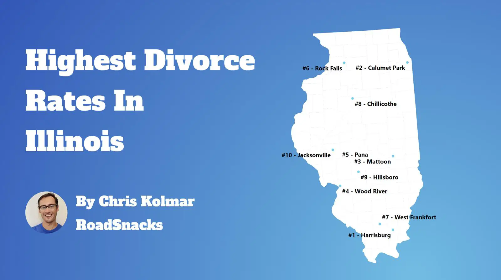 Cities With Highest Divorce Rate In Illinois Map