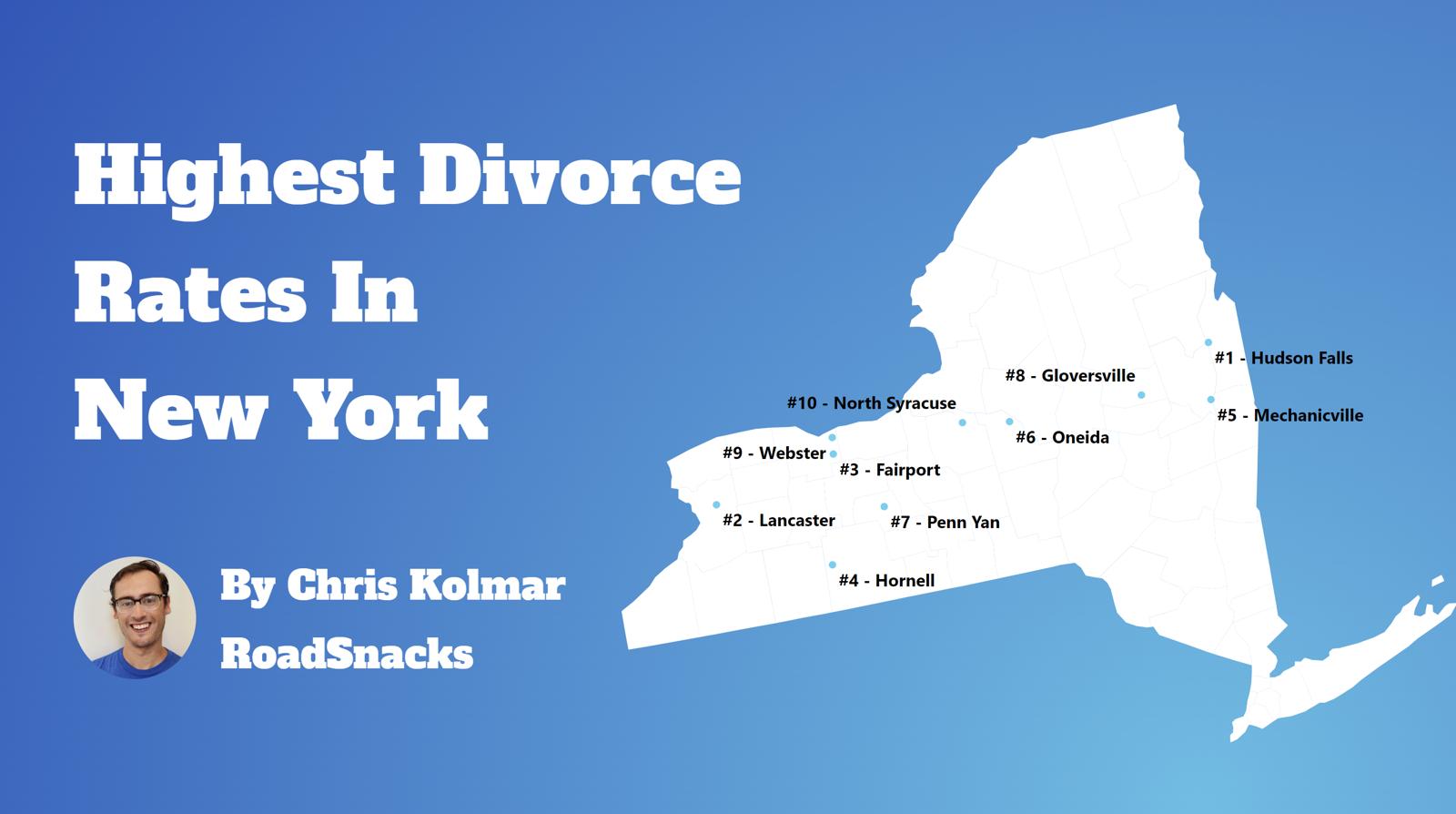Cities With Highest Divorce Rate In New York Map