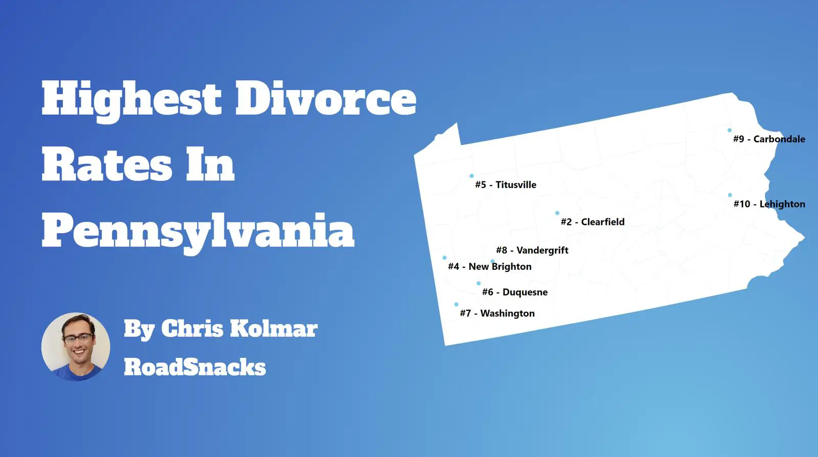 Cities With Highest Divorce Rate In Pennsylvania Map