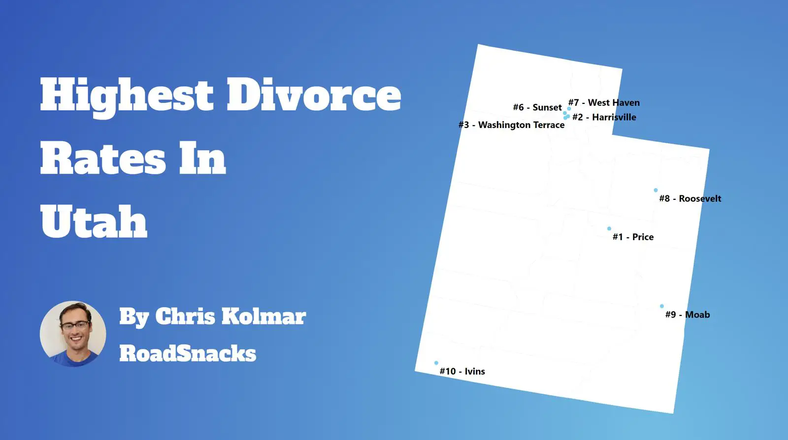 Cities With Highest Divorce Rate In Utah Map