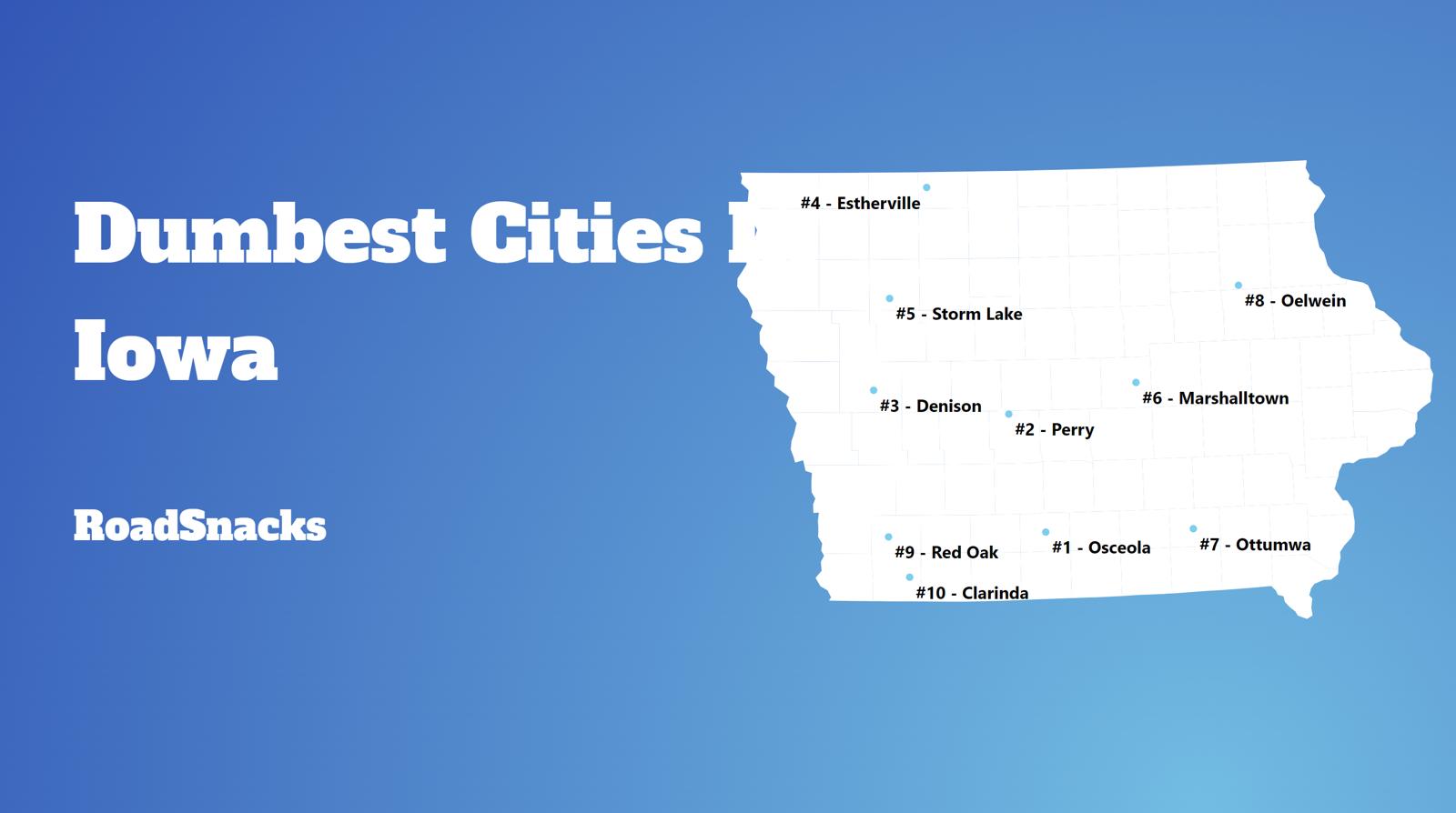 Dumbest Cities In Iowa Map