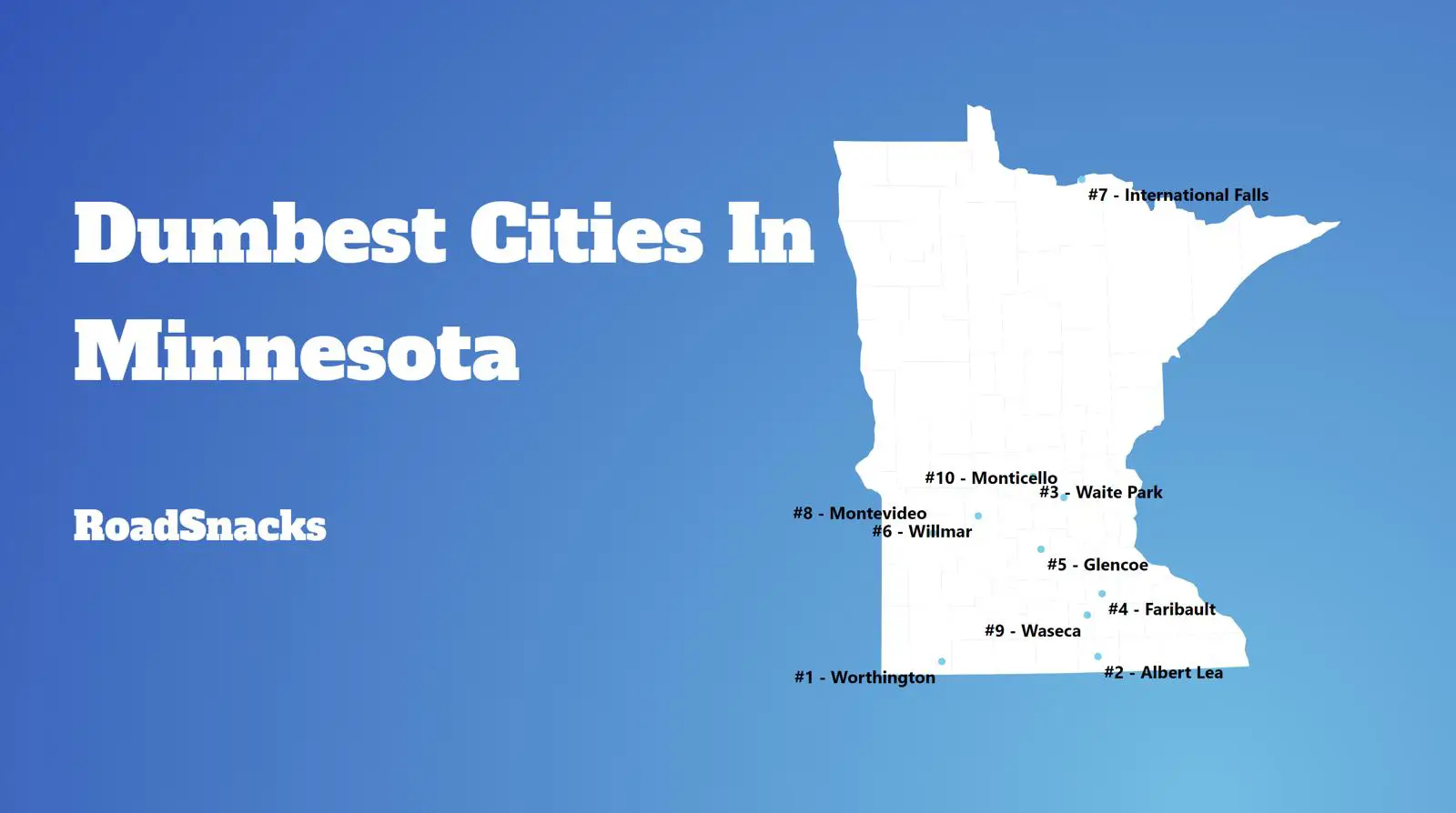 Dumbest Cities In Minnesota Map