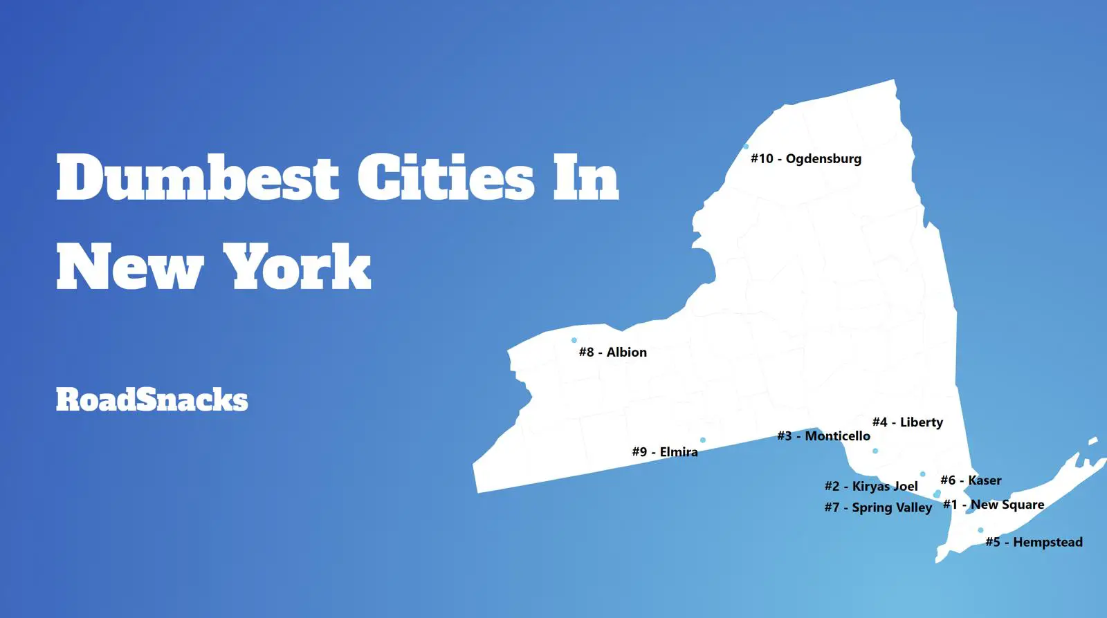 Dumbest Cities In New York Map