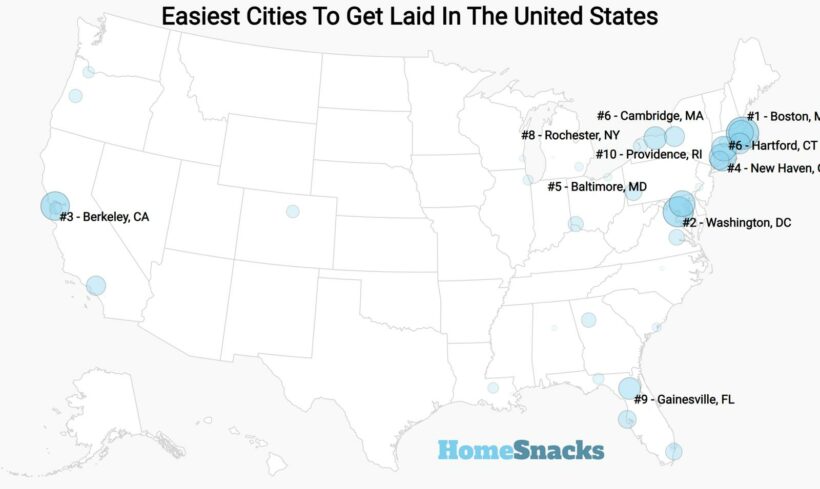 Cities To Get Laid In The US