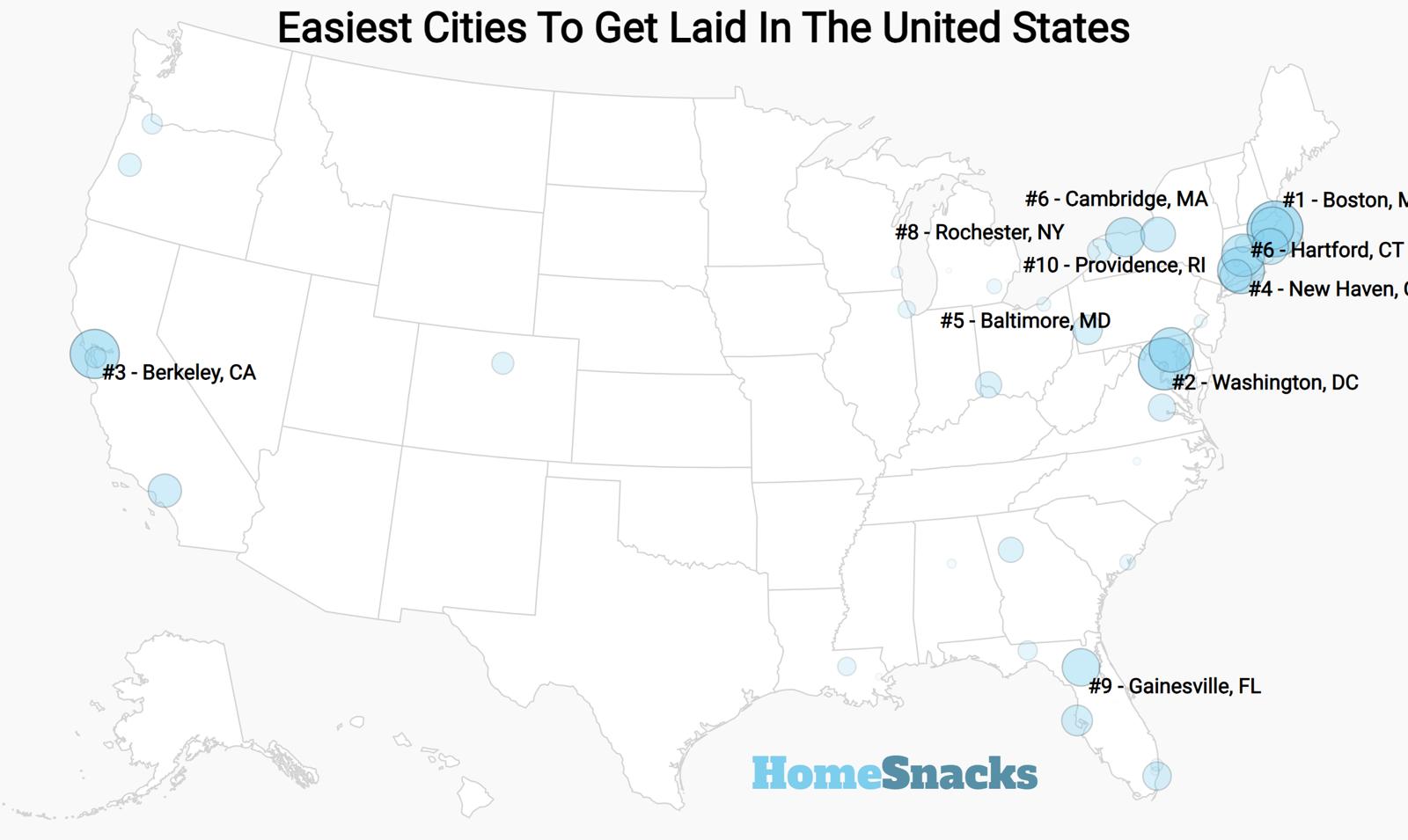 Easiest Cities To Get Laid In The United States For 2024 RoadSnacks