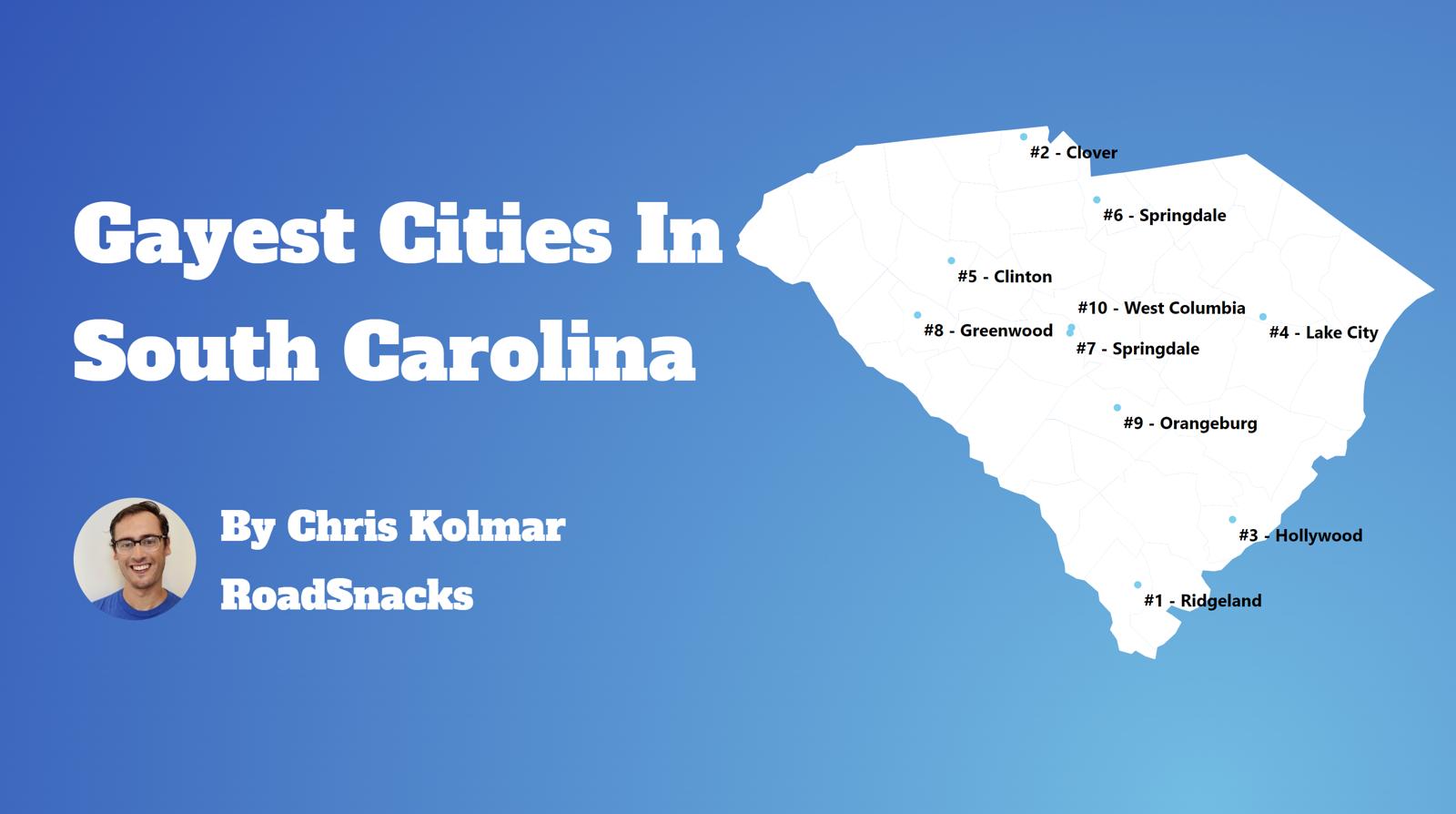 Gayest Cities In South Carolina Map