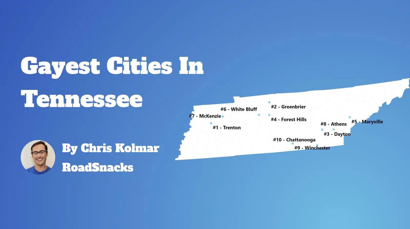 Gayest Cities In Tennessee Map