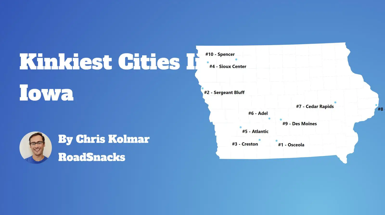 Kinkiest Cities In Iowa Map