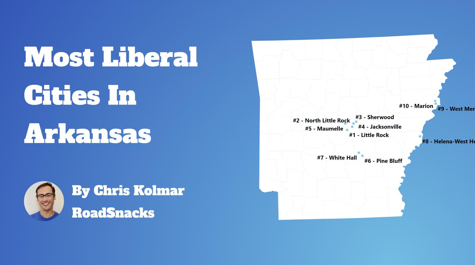 Most Liberal Cities In Arkansas Map