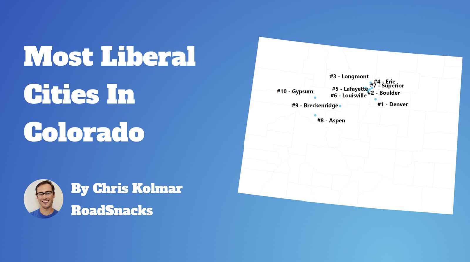 Most Liberal Cities In Colorado Map