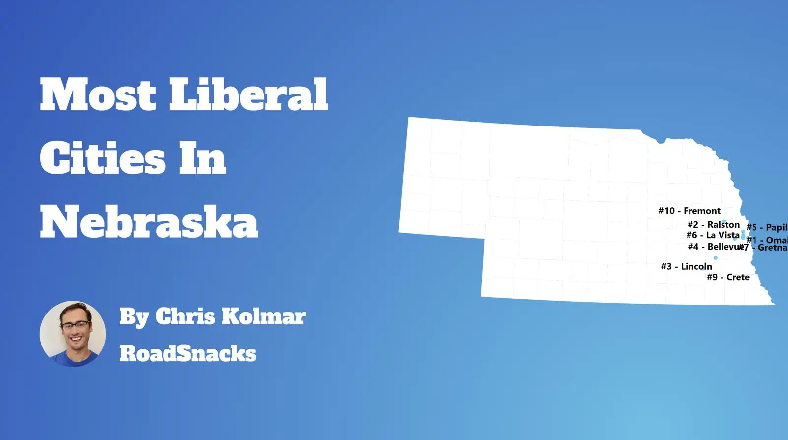 Most Liberal Cities In Nebraska Map