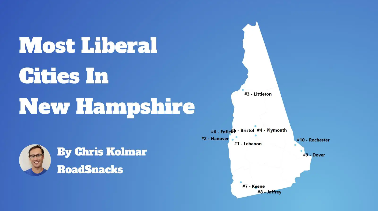 Most Liberal Cities In New Hampshire Map