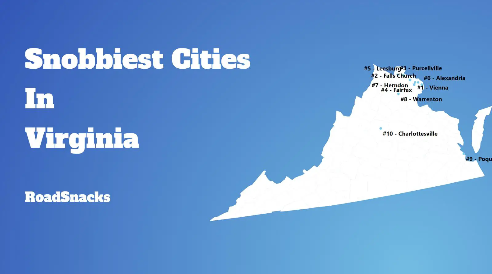 Snobbiest Cities In Virginia Map