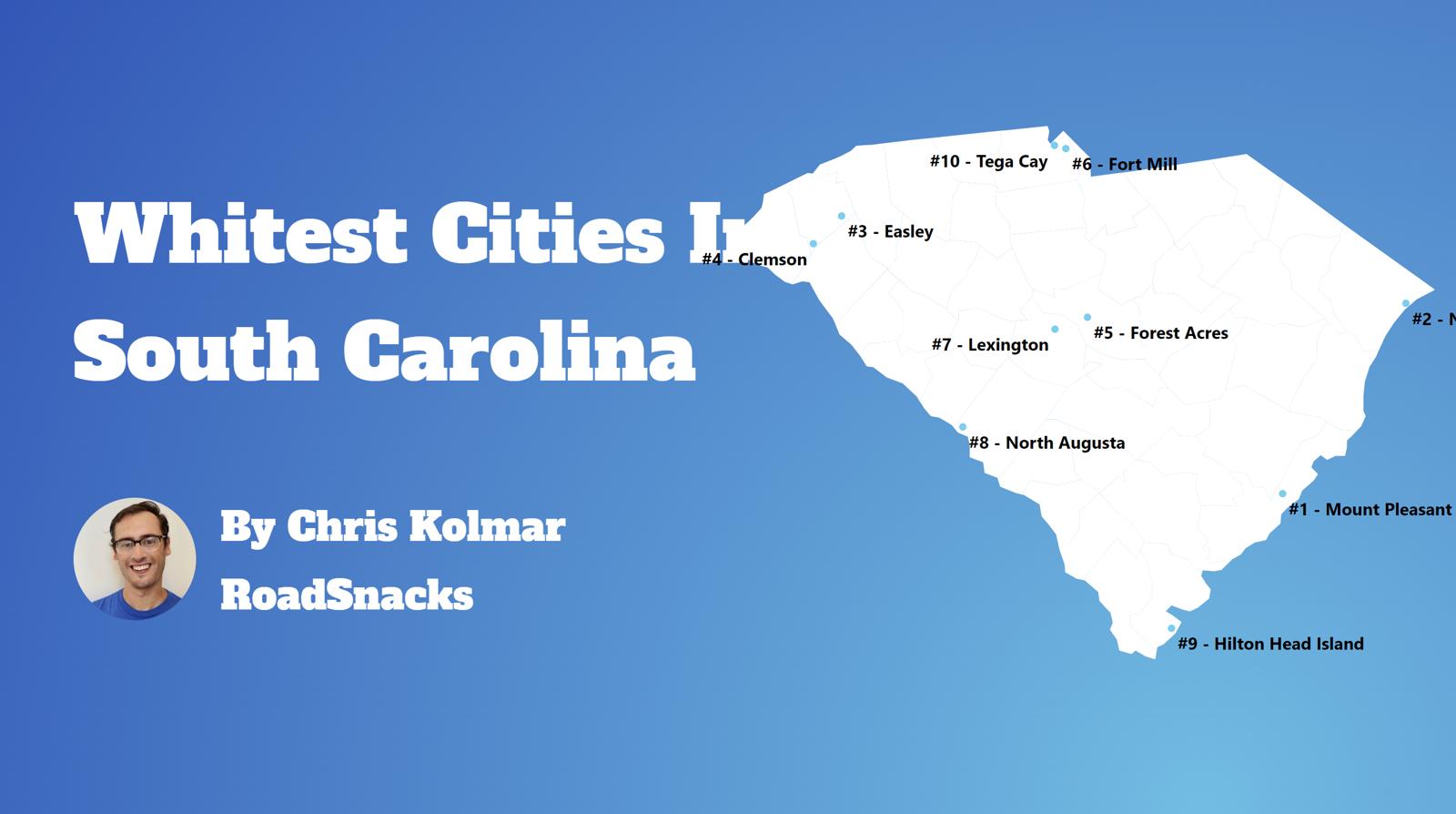Cities With Highest White Population In South Carolina Map