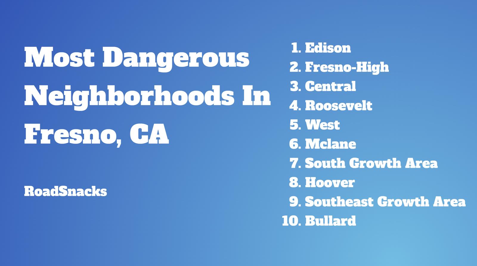 10 Most Dangerous Neighborhoods In Fresno, CA [2025]