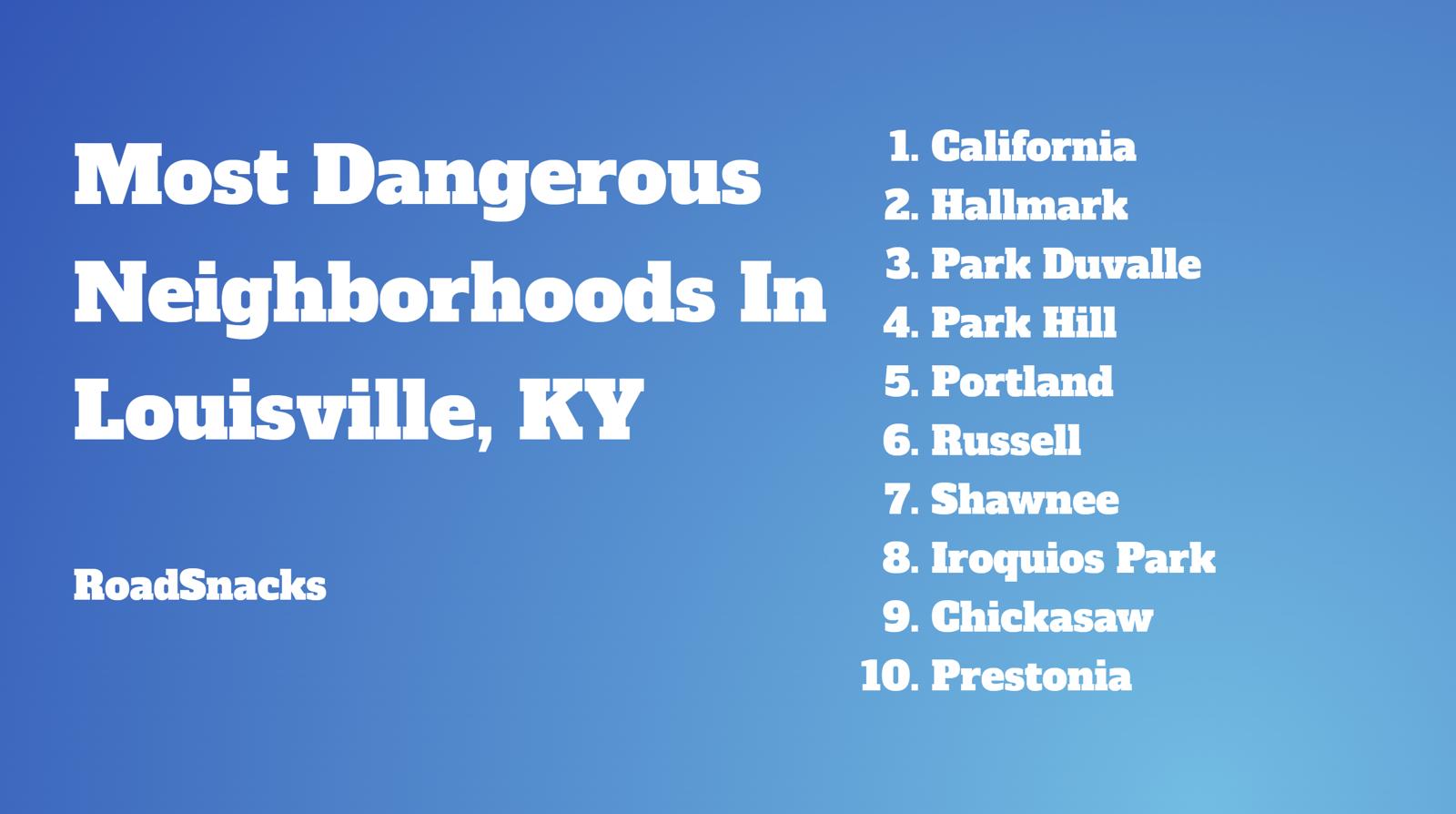 10 Most Dangerous Neighborhoods In Louisville, KY [2025]