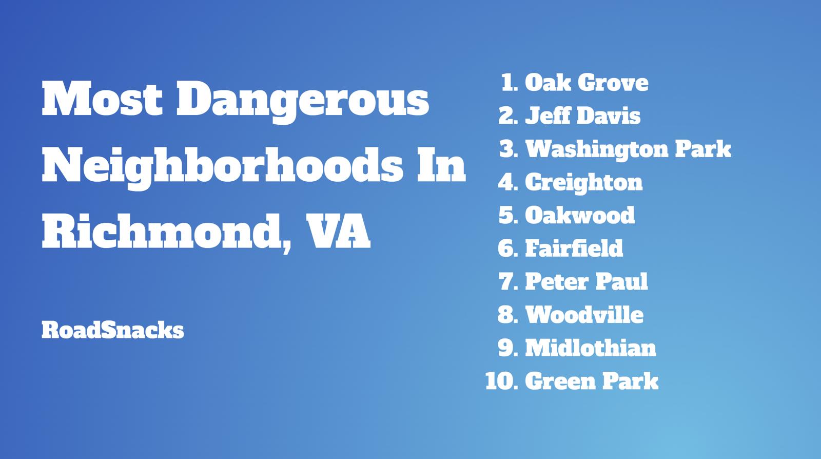10 Most Dangerous Neighborhoods In Richmond, VA [2024]