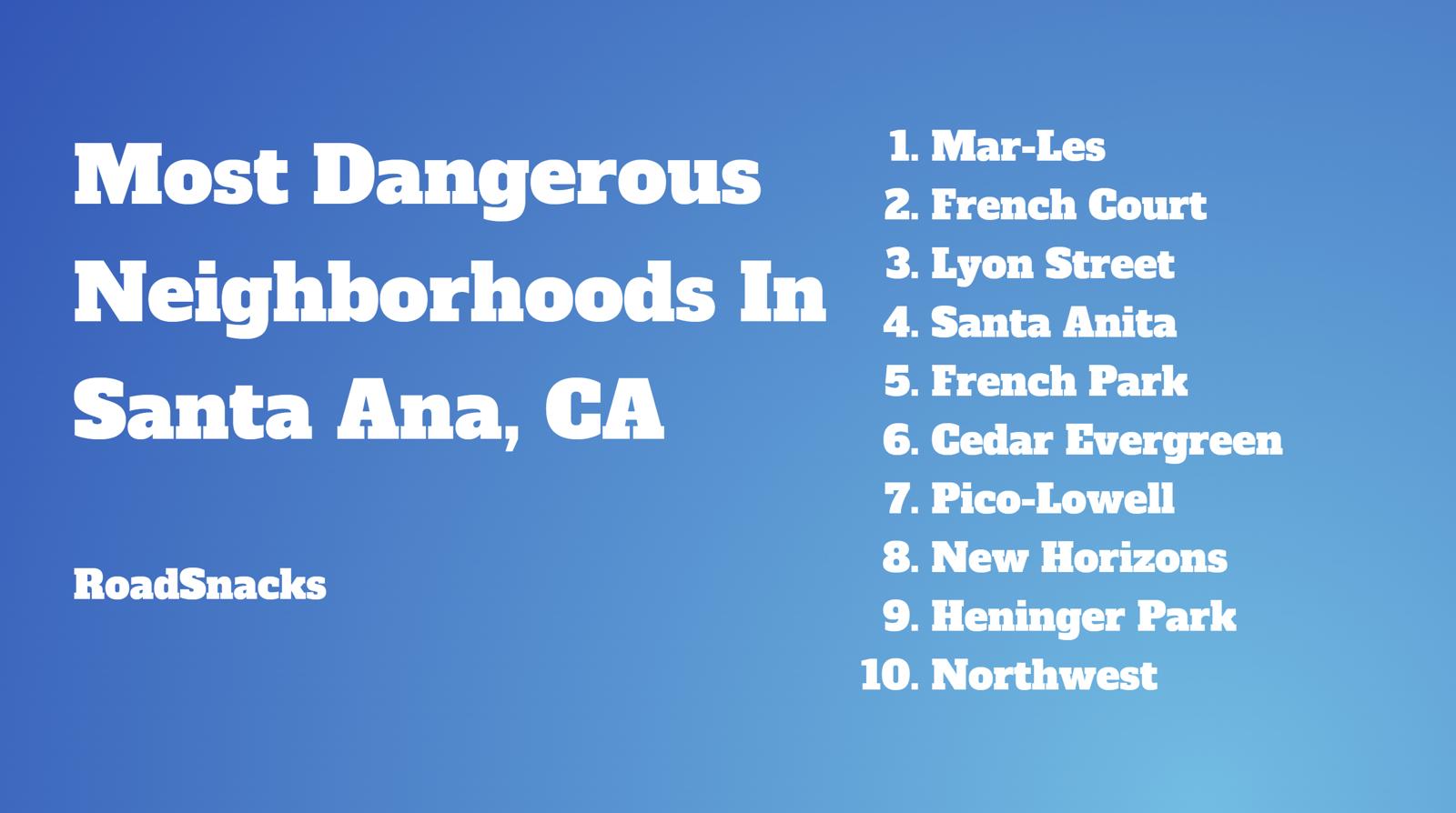 10 Most Dangerous Neighborhoods In Santa Ana, CA [2024]